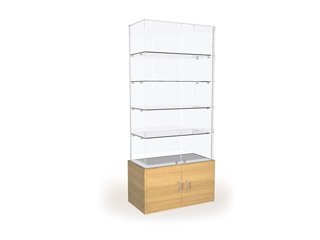 Витрина на основе стекла «Селена» со стеклянным верхом